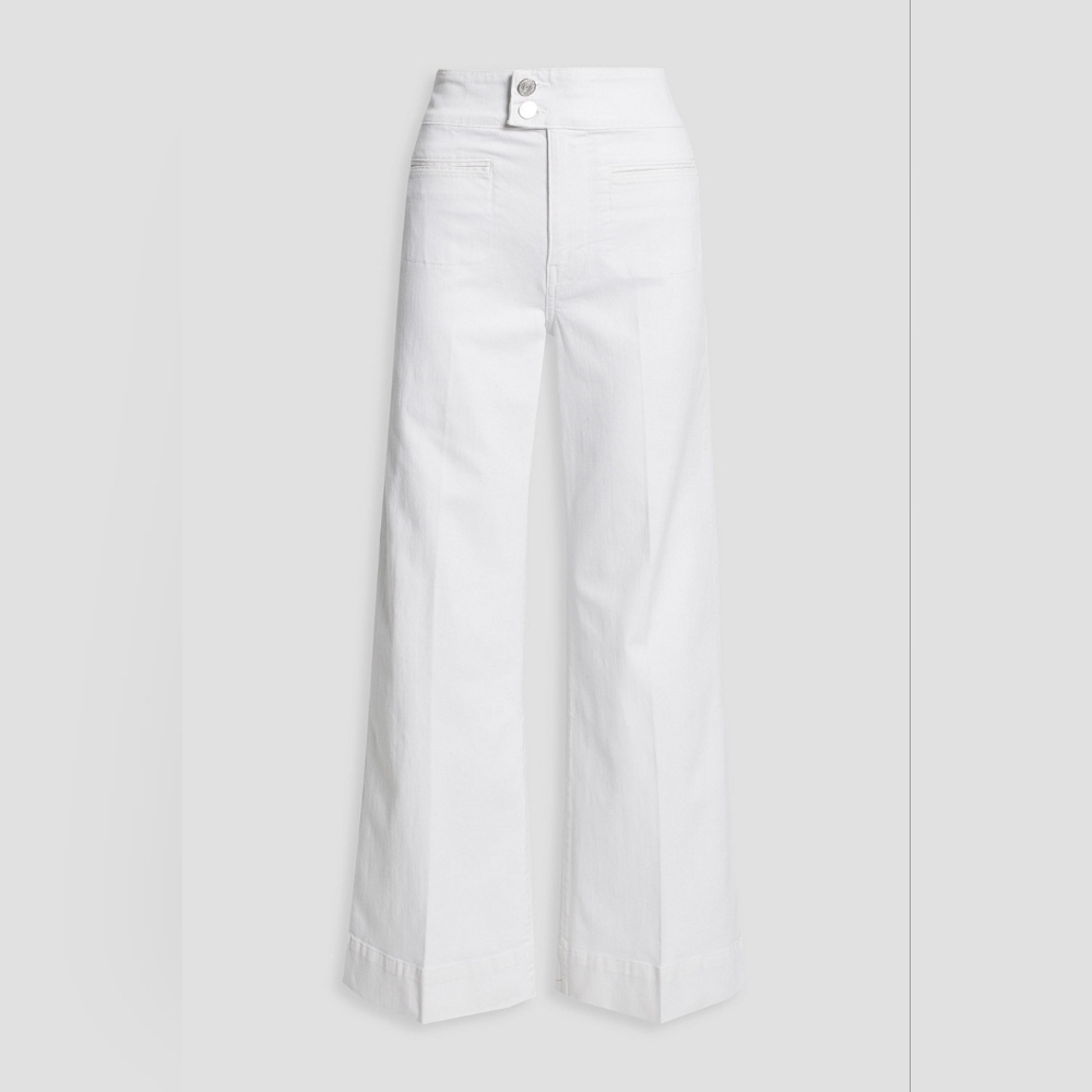 FRAME Le Hardy Wide Leg Jeans in White